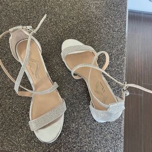 Nina Silver Rhinestone shoes